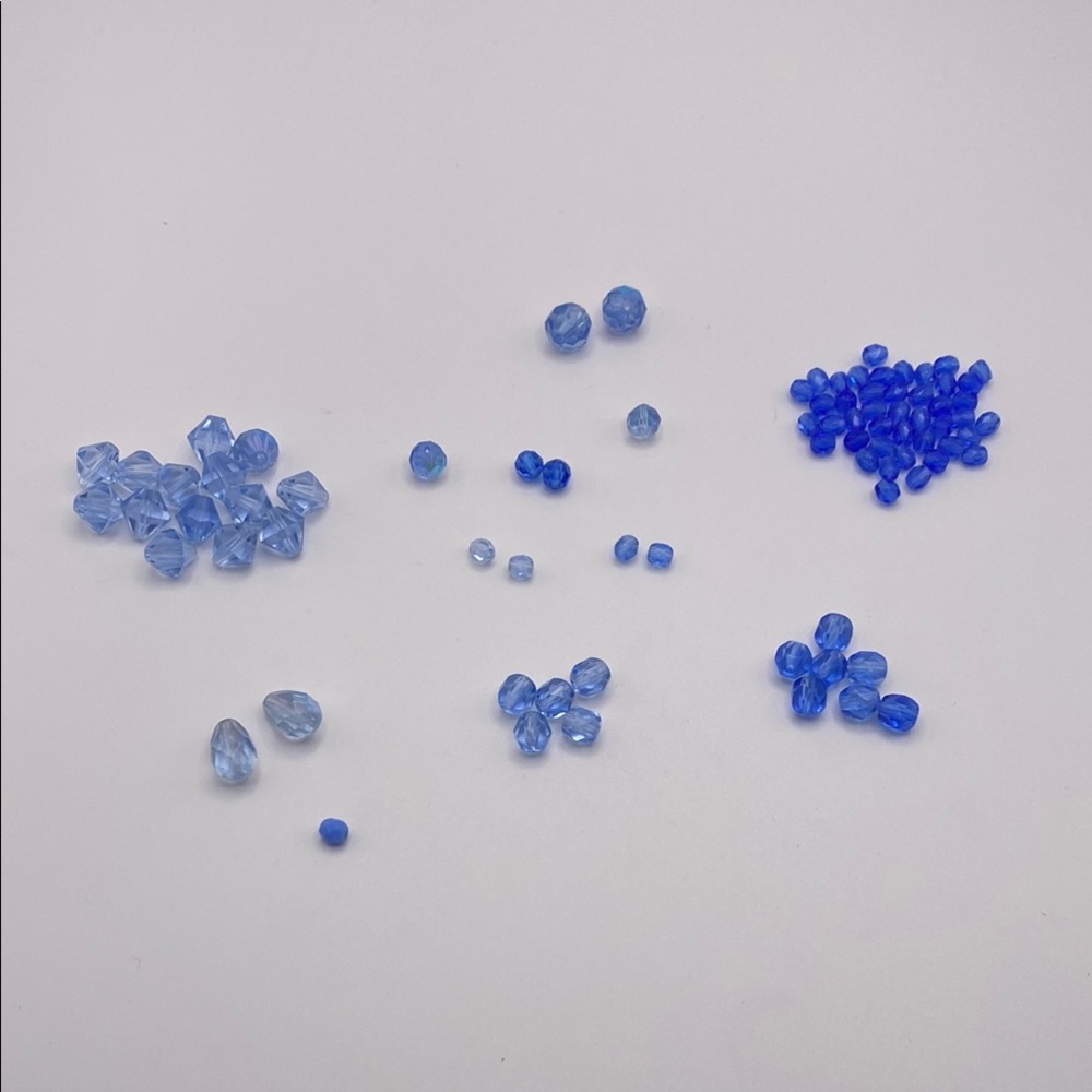 Assorted Blue Glass Beads